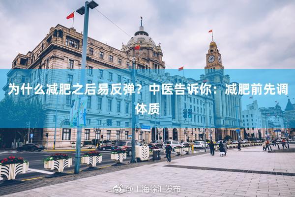 为什么减肥之后易反弹？中医告诉你：减肥前先调体质